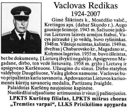 Vaclovas-Redikas „Tremtinys“, 2007 Nr. 21